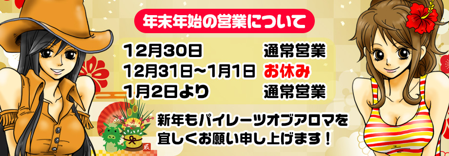 年末年始の営業について